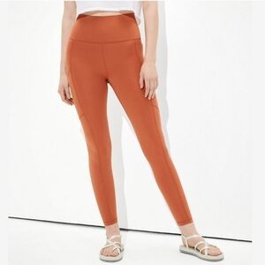 American Eagle Orange High Rise The Everything Pocket Tight Leggings